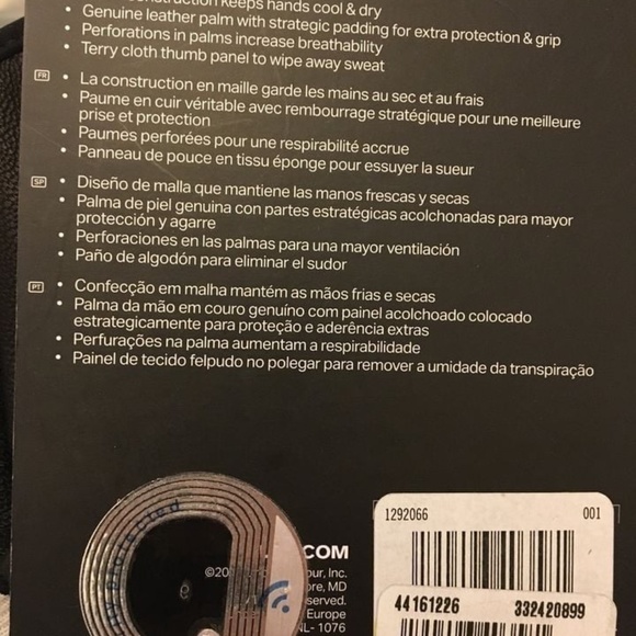 BRAND NEW women under armour training gloves size M & L (genuine leather palm) - Picture 4 of 4